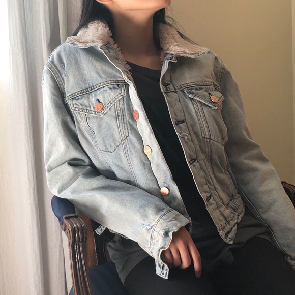 Acne Denim Sherpa Jacket - Picture 4 of 4